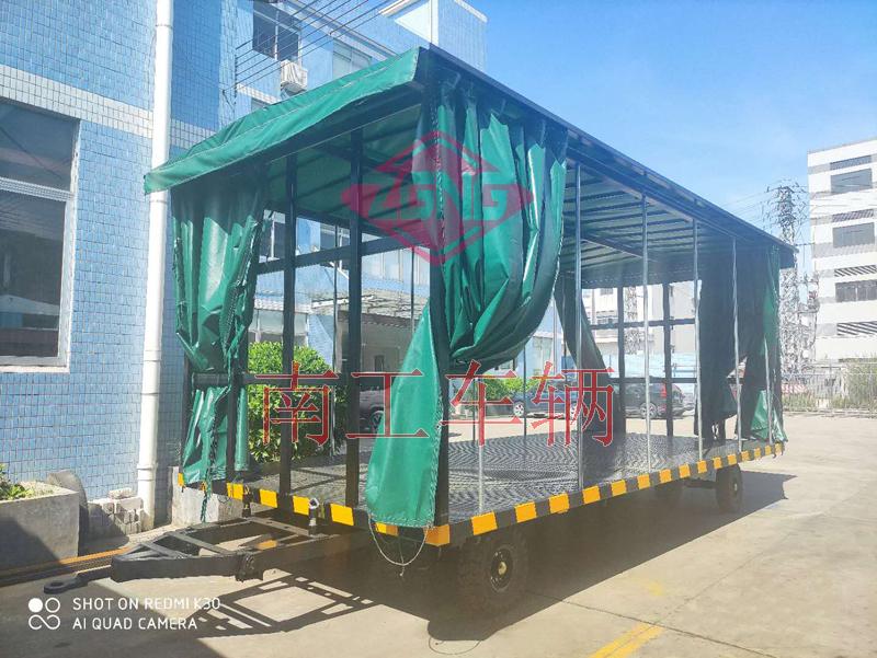 15噸雨篷雙牽引平板拖車(chē)篷式工具周轉(zhuǎn)拖車(chē)
