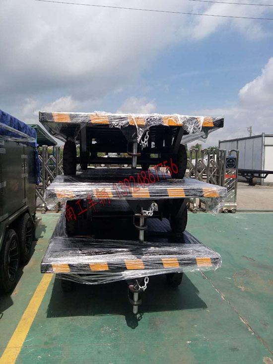車間倉(cāng)庫(kù)碼頭用3噸平板拖車