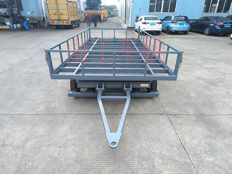 4噸骨架式牽引平板拖車 帶下翻護(hù)欄工具拖車